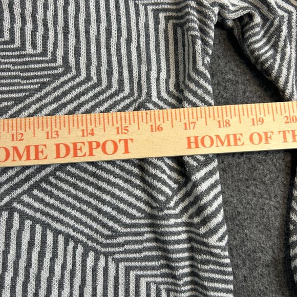 Ellen Tracy Gray/White Striped Pullover LS‎ Sweater Top, Size M - Picture 6 of 11